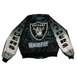 Chalk Line Fanimation Oakland Raiders Jacket XL Vintage 90s All Over Print